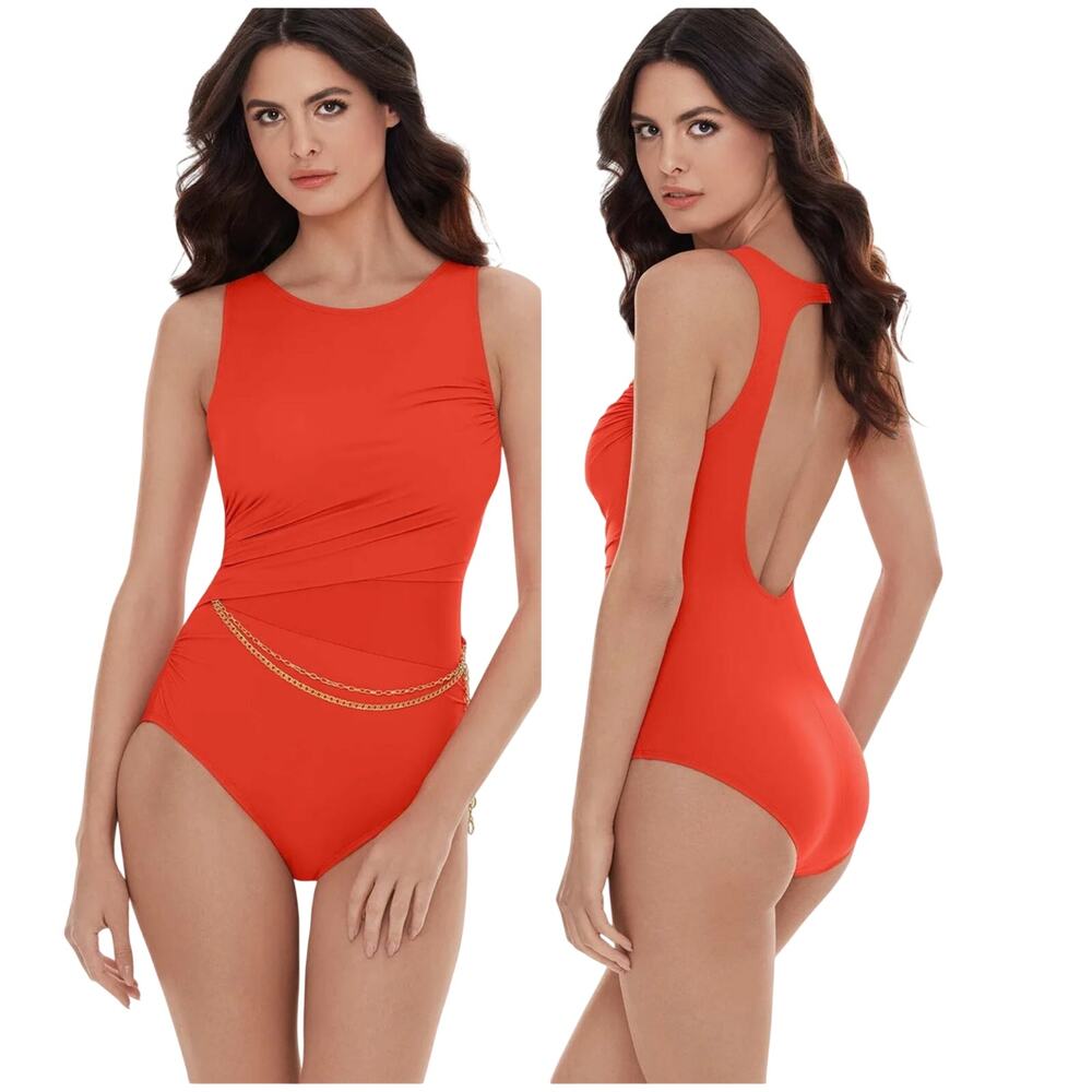 Magicsuit NWT Hyperlink Annette Persimmon One Piece Swimsuit Size 16 Bra Top